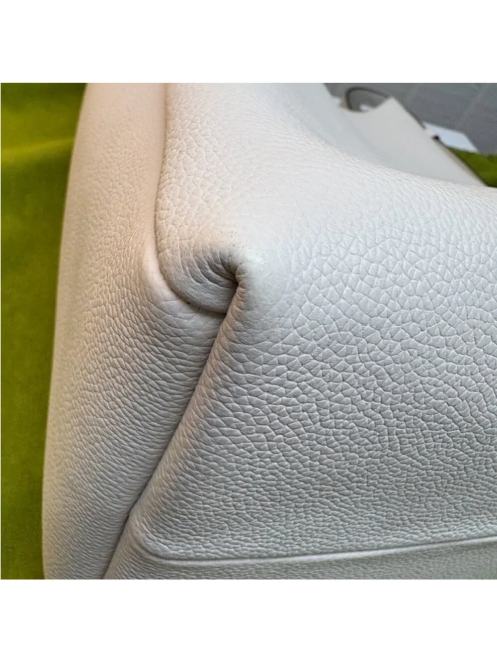 New Tory Burch Romy Pebbled Leather Large Cream White Hobo Boho Bag Purse $495